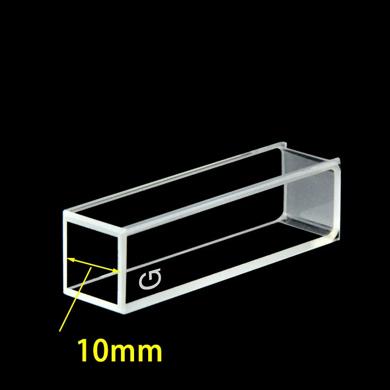 Glass Fluorescent Cuvette 10mm High Transmittance 2pcs Special For Scientific Research