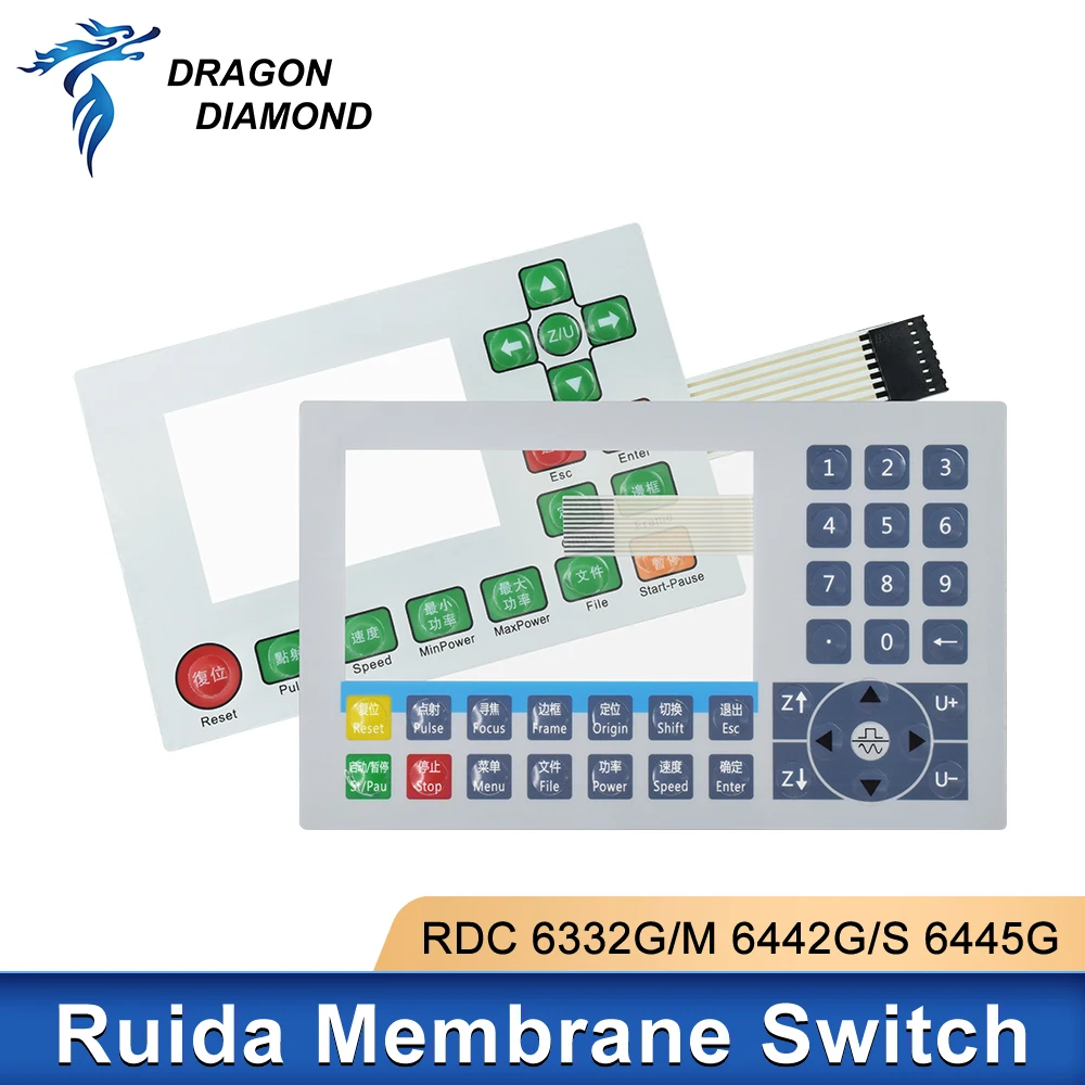 레이저 조각기 용 Ruida 멤브레인 스위치 RDC6332G RDC6332M RDC6442S RDC6442G RDC6445G/GZ 스..