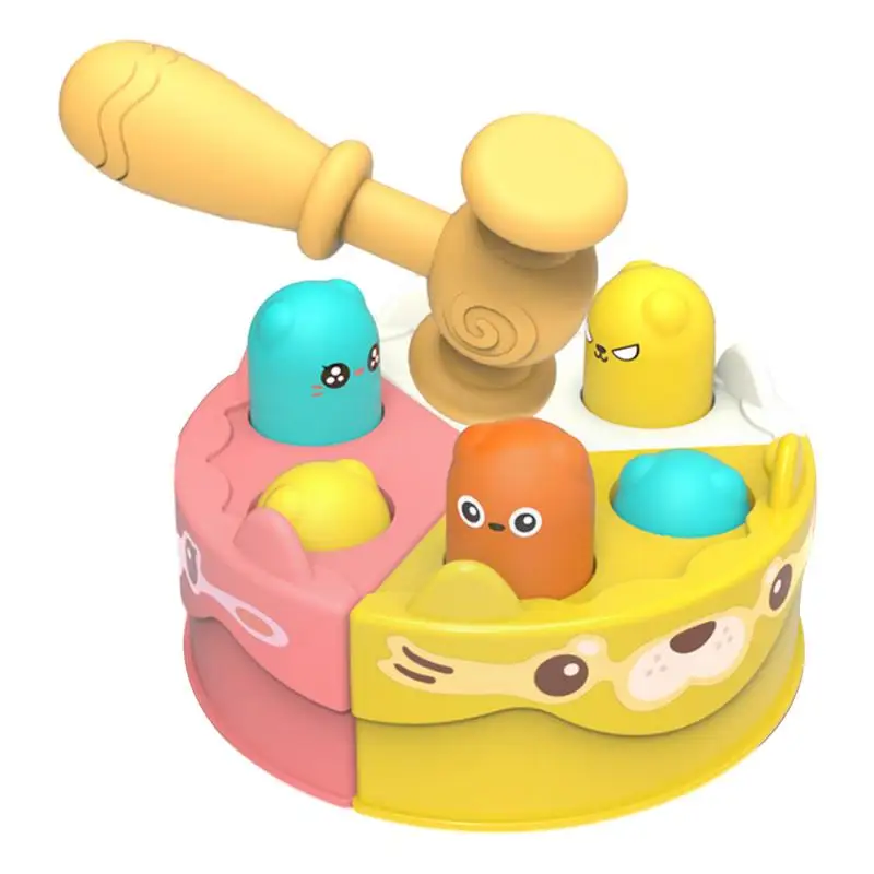 

Молоток, мяч, игрушка, безопасная Милая мультяшная игрушка для торта в форме кусочка, крутящаяся игра, забавная развивающая игрушка, портативный детский продукт для девочек