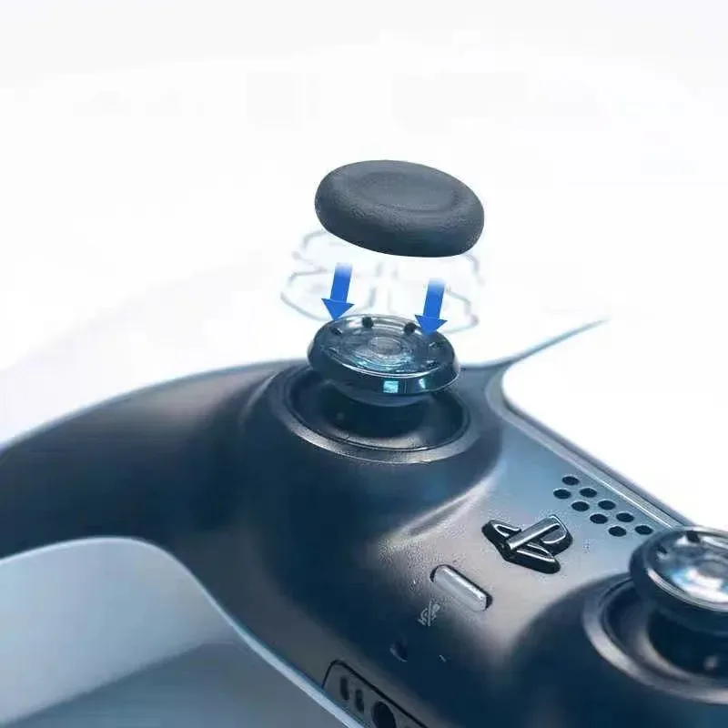 PS5/PS4 컨트롤러 실리콘 엄지 그립 캡, 미끄럼 방지 조이스틱 커버, 논슬립 아날로그 스틱 보호대, 교체용 액세서리