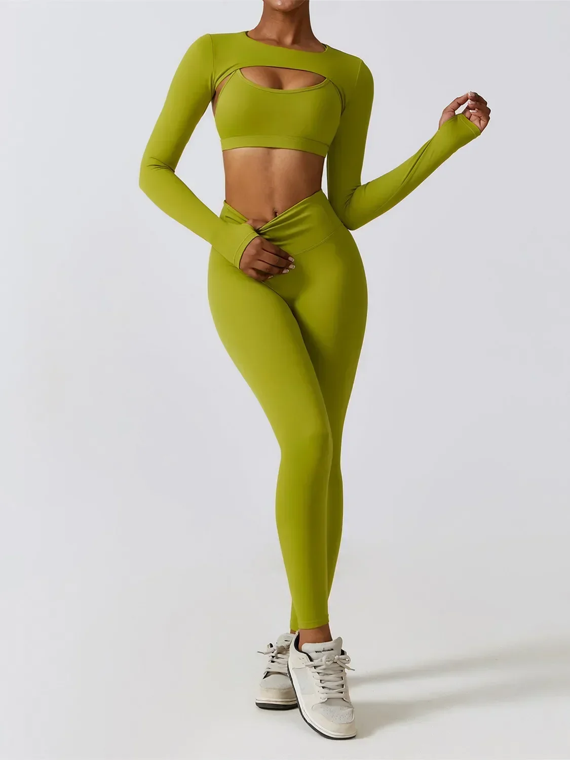 Yoga Set 3 Piece Yoga Set Workout Outfits Women Tracksuit Jacket Sport Bra High Waist Leggings Fitness Gym Zipper Sportswear