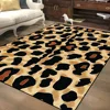 Nordic Style Leopard Decorative Rug for Living Room Large Area Soft Flannel Bedroom Carpet Non-slip Easy Cleaning Study Foot Mat 3