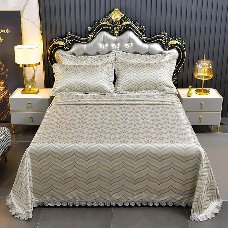 

Летняя простыня с наволочкой, постельное белье охлаждающее ощущение, кружевное стильное постельное белье, домашнее белье 230x250 см, простыня