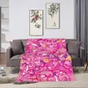 Pink Cartoon G-Gloomy Bear cute Blanket Skin friendly comfort warm soft plush blanket suitable sofa living room office bedroom 4