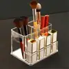 Transparent Acrylic Square Pen Holder Desktop Cosmetic Storage Box Large Capacity Makeup Brush Pen Holder Desk Organization 1