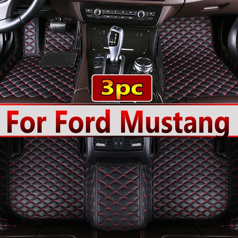 

Для Ford Mustang 2021 2020 2019 2018 2017 2016 2015 автомобильные напольные коврики интерьерный Стайлинг кожаные коврики Автомобильная защита