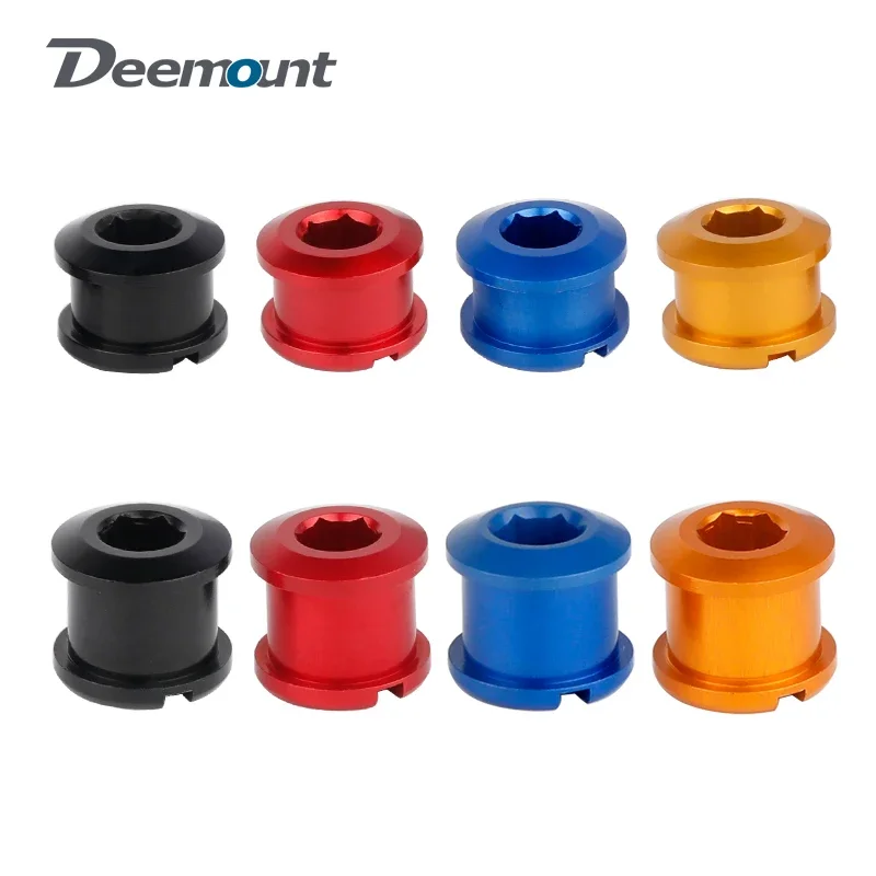 Bike Crank Bolt 5Pcs Bicycle Crankset Bolts 6.5/8.5mm Single Double Chainrings Screw Outer Nut Dia. 10mm Mtb Road Bike Parts