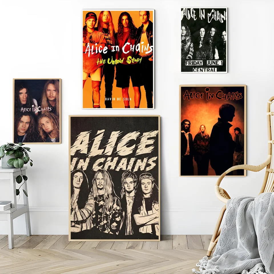 A-alice in chainsクラシックなヴィンテージHD品質のポスター
