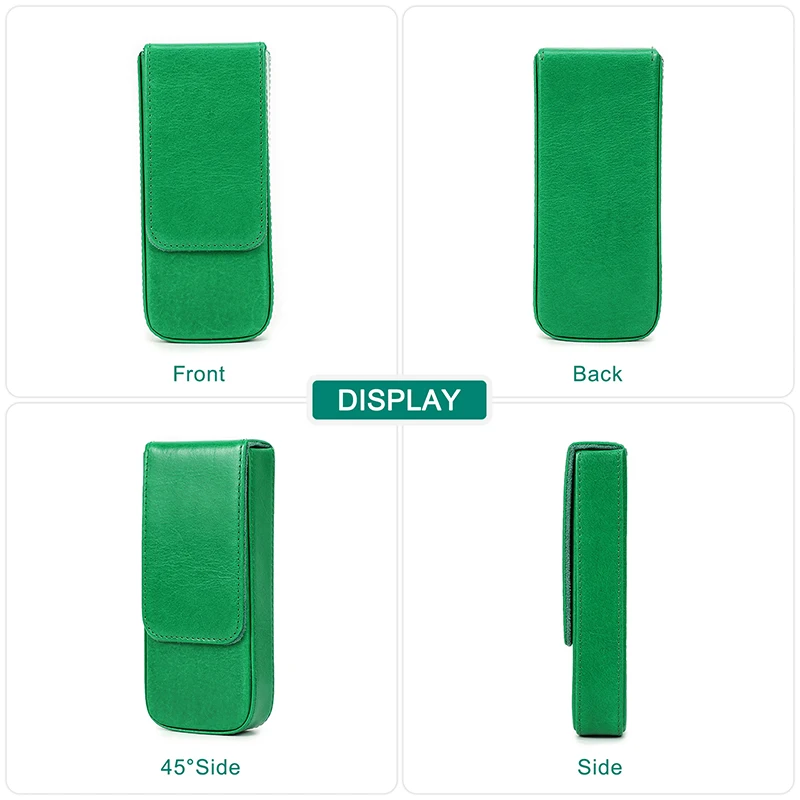 CONTACTS FAMILY 3 필통 가죽 문구 정리함 커버, 분리형 휴대용 수제 펜 상자, 충격 방지 펜꽂이