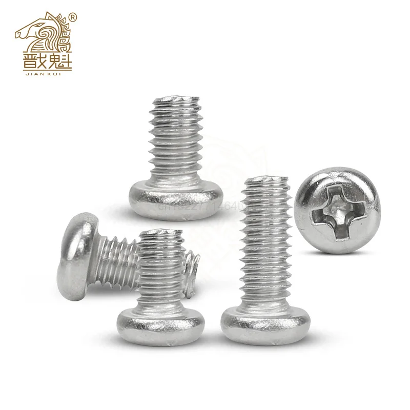 10/50 M2 M2.5 M3 M3.5 M4 M5 M6 M8 A2 304 Stainless steel Cross Round Phillips Pan Head Screw Bolt Dia 2 3 4 5 8mm Length 3-100mm