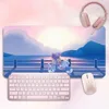 Cartoon B-Bee And P-Puppycat Mousepad Computer Laptop Extended Mouse Mats Large Rubber Keyboards Table Mat 1