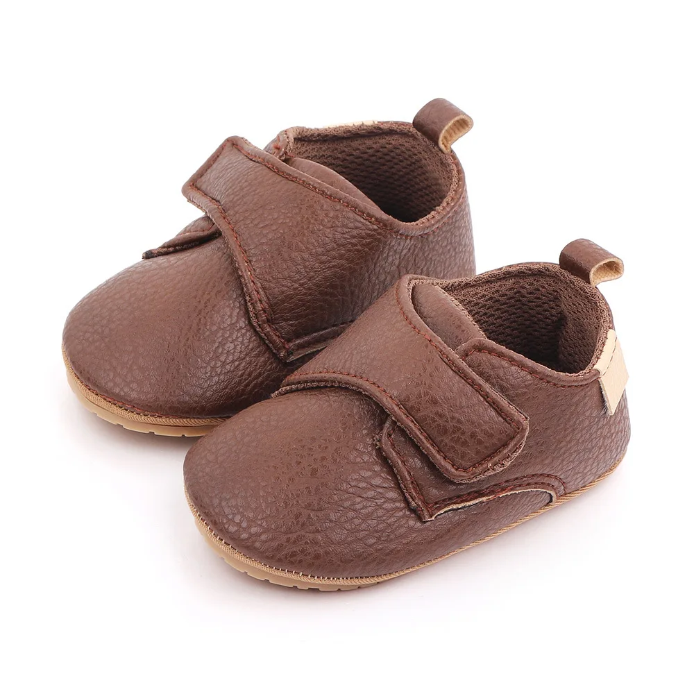 Baby Shoes For Newborn Baby Boy Girl Shoes Classic Leather Hrad Rubber Sole Anti-slip First Walkers Kids Infant Toddler