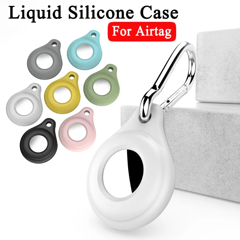 Custodia Protettiva In Silicone Portachiavi A Copertura Totale Per Apple Airtag Phone Pet Locator Tracker Shell Antifurto Airtag Fundas Per Airtag
