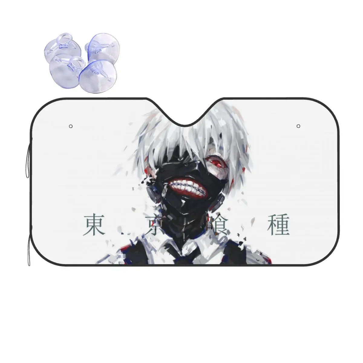 

Tokyo Ghoul Anime Sunshade Windscreen Kaneki Ken Car Front Window Visor 76x140cm Car Window Windscreen Cover Heat Reflector