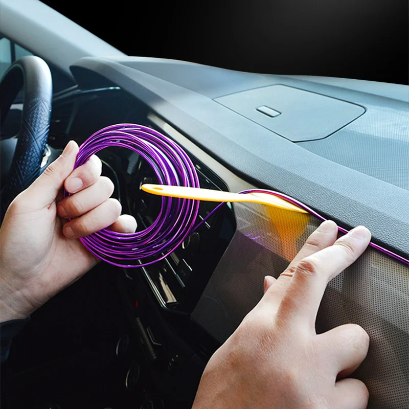 Universal Car Moulding Decoration Flexible Strips 5m Interior Auto