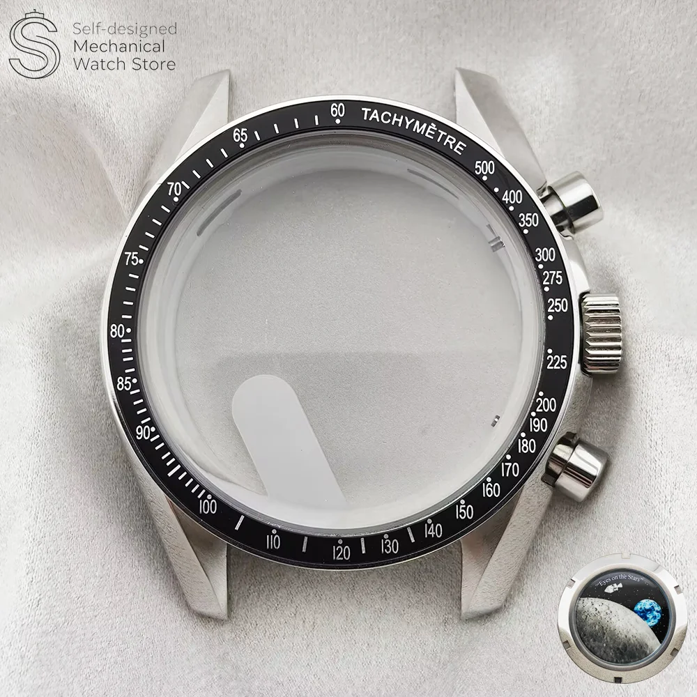 Elegant Moon Phase Chronograph Watch - 39.7MM, Stainless Steel, 20MM Strap-Compatible