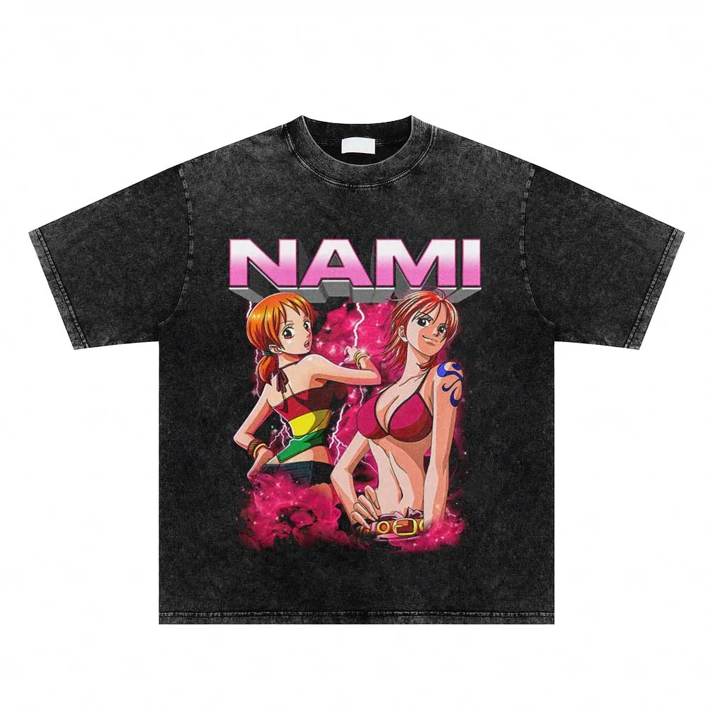 

Anime Graphic Print Harajuku Summer Short Sleeve T-Shirt Hip Hop Streetwear Tshirt Cotton Tops Tees Men Vintage Japanese T Shirt