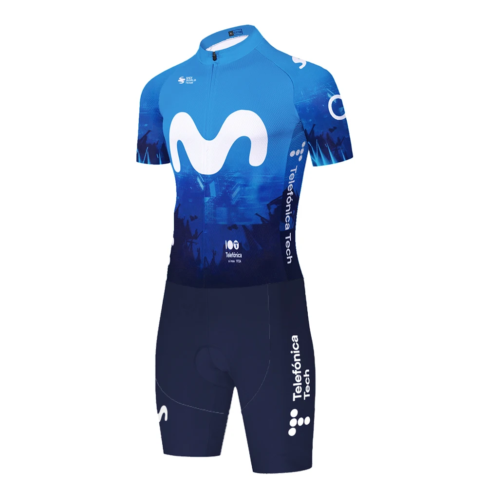 2024 Movistar Triathlon Skinsuit Roupa De Ciclismo Masculino Ciclismo Jersey Bicicletta Maillot Mtb Hombre Fahrrad Trikots Herren