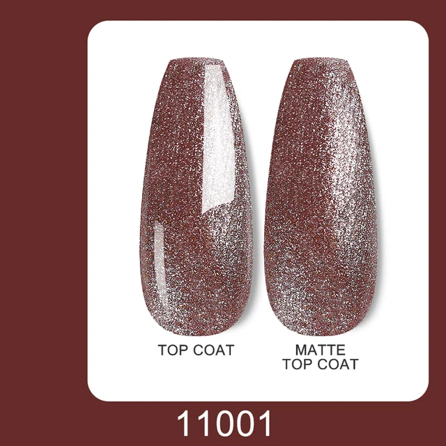 Arte Clavo 15ml Brown Coffee Color UV Gel For Nail Gel Nail Polish Varnish Hybrid Glitter Decoration Base Top Coat Set 11001