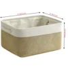 Fabric Storage Basket Foldable Linen Storage Box for Nursery Home Collapsible Canvas Shelf Basket Wardrobe Bedroom Organizers 6