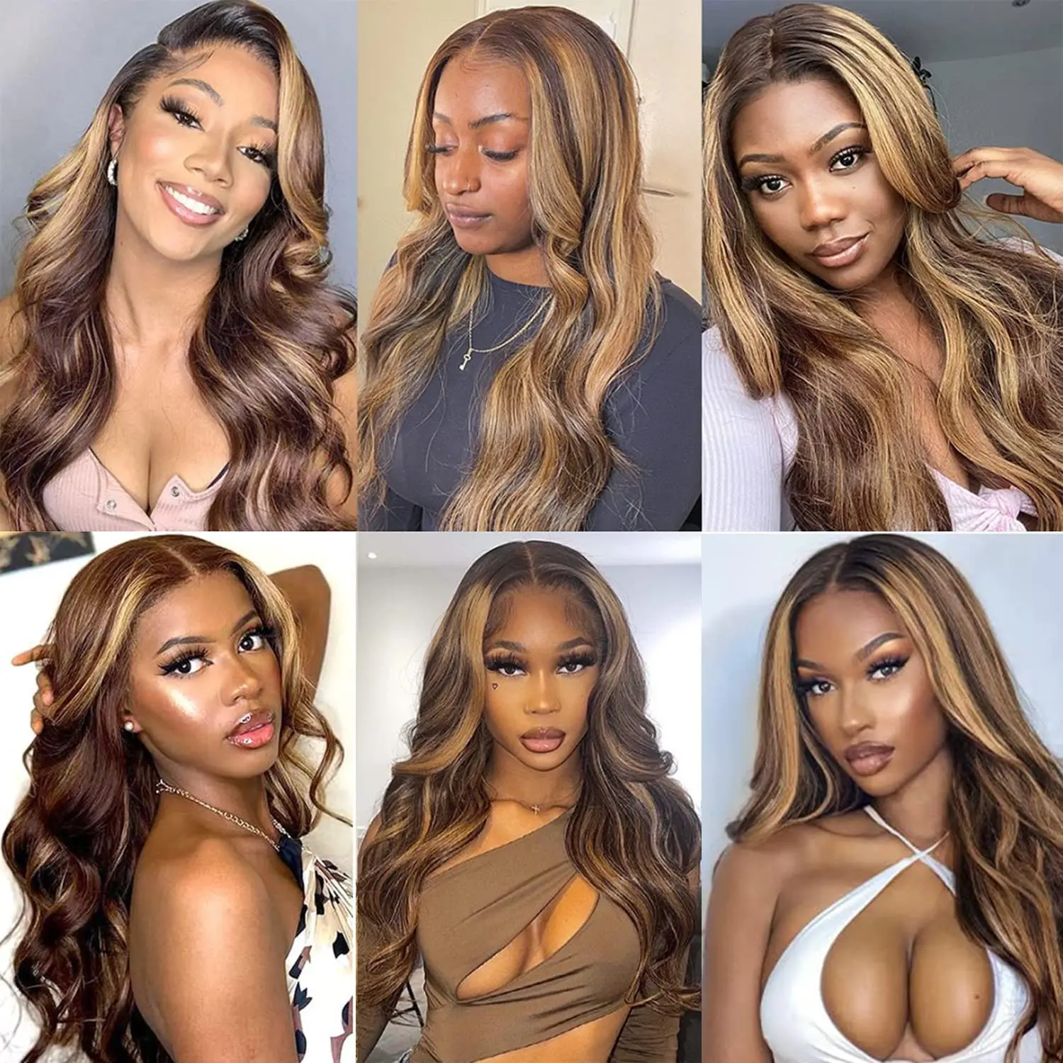 Ombre 4/27 Highlight Body Wave 13x4 Lace Front Human Hair Wigs Brazilian 250 Density 13X6 Colored Lace Frontal Wig