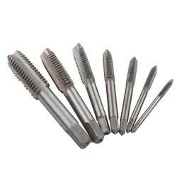 Máquina de 5/7 piezas con punta en espiral, HSS, titanio, M3, M4, M5, M8, M10, M12, rosca recta, máquina métrica, herramientas de roscado