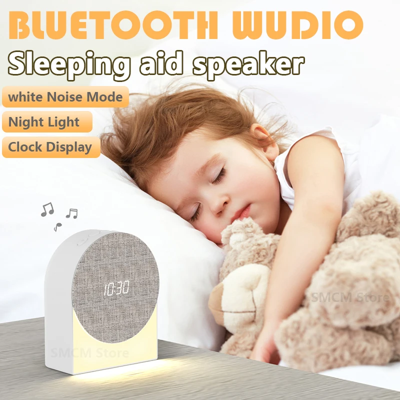 Nuovi Mini Altoparlanti Bluetooth A Rumore Bianco Retrò Subwoofer Portatile Vintage Sleep Aid Sound Box Con Supporto Luce Rgb Tf Card Play