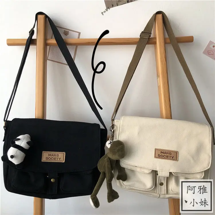 

Luxury Designer Canvas Bag Ladies Trend Messenger Bag for Women Shoulder Bag Famale Casual Crossbody Bags Student Satchel Bolsos