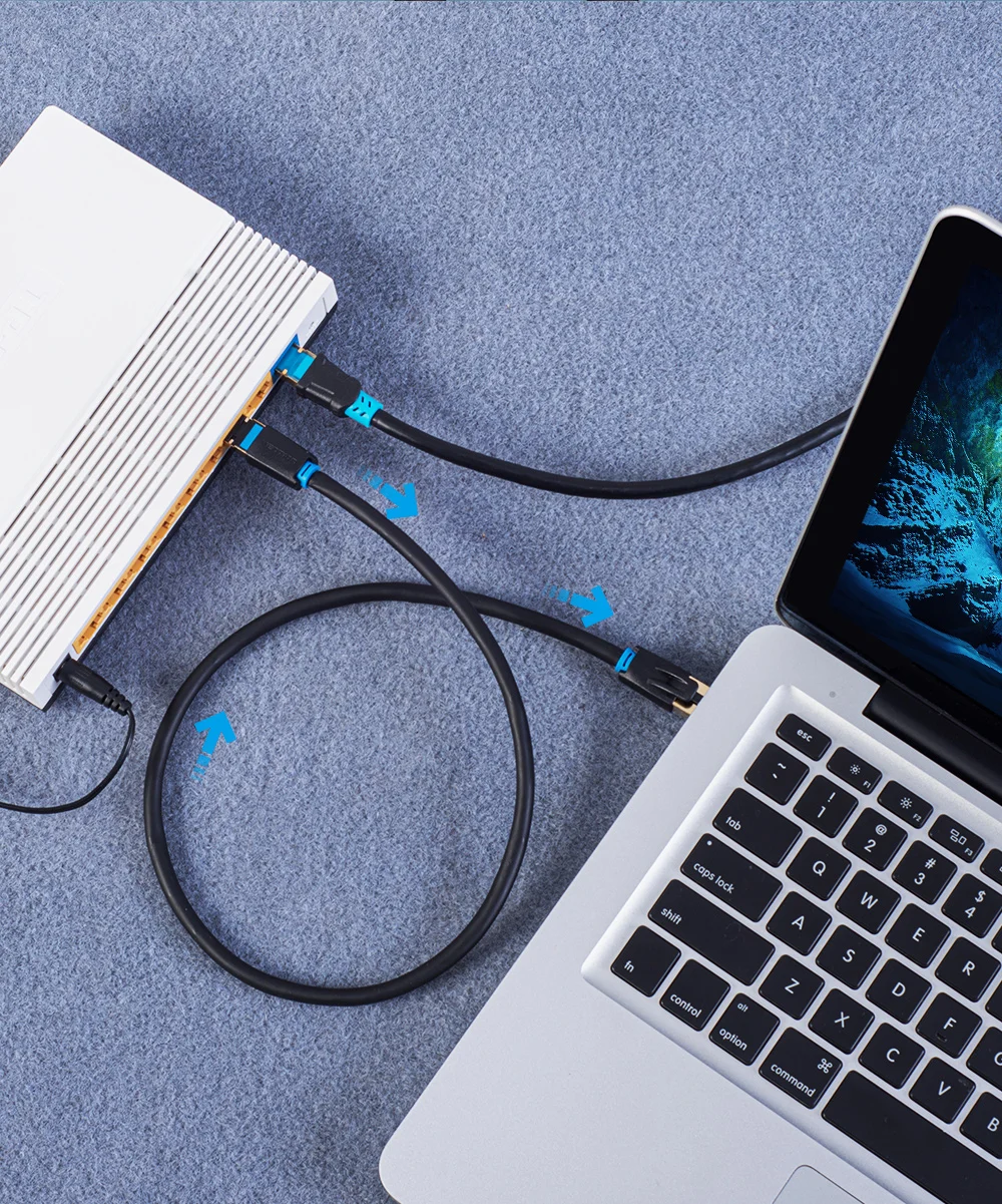CAT8 Ethernet Cable 40Gbps 2000MHz high speed CAT 8 Networking Internet Lan Cord