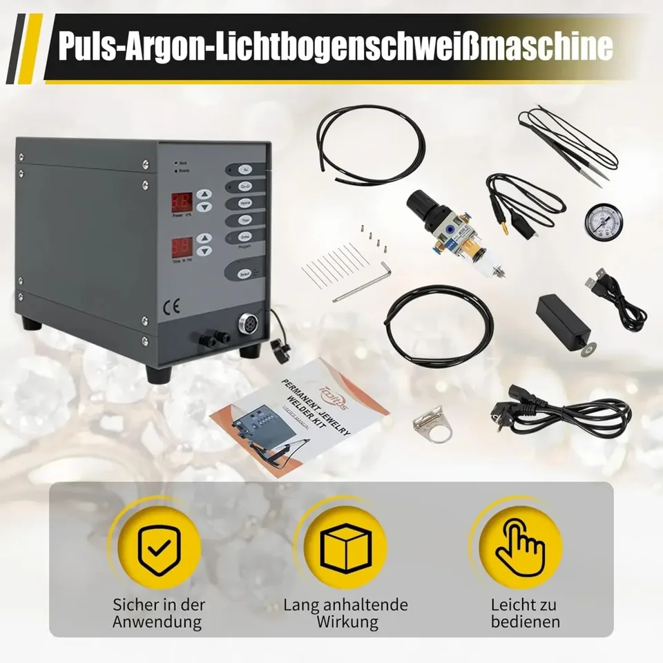 Máquina Automática De Soldadura Por Puntos Para Joyería - Soldadura Por Arco De Argón Pulsado, Ajuste De Tiempo Y Potencia