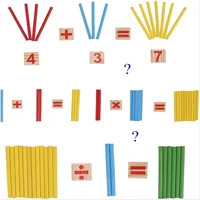 Kids Montessori Wooden Educational Math Calculate Mathematics Games Counting Number Sticks Material Early Learning Children Toys 2