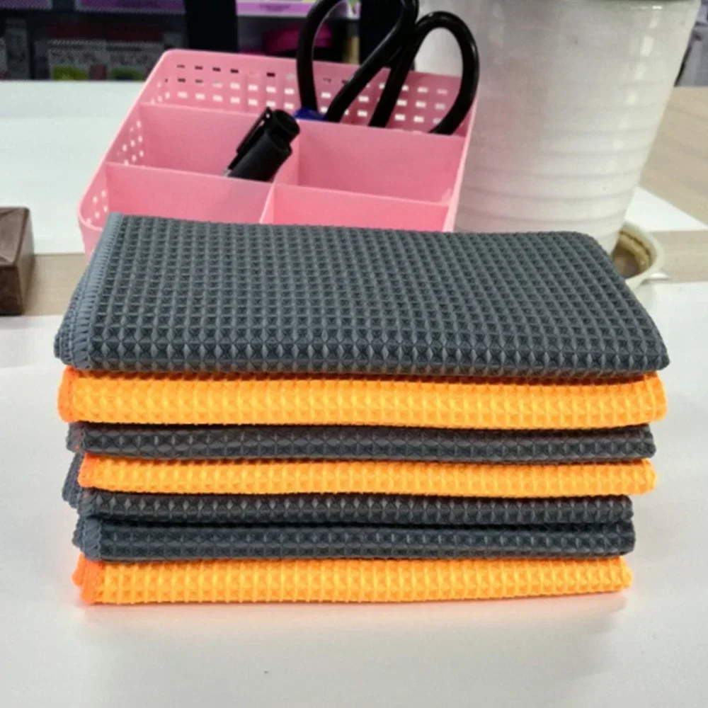 Car Pineapple Wipe Auto Towel Glass Honeycomb Microfiber Waffle Wash Cloth Square Washer Paint Care Maintenance Clean Absorbent