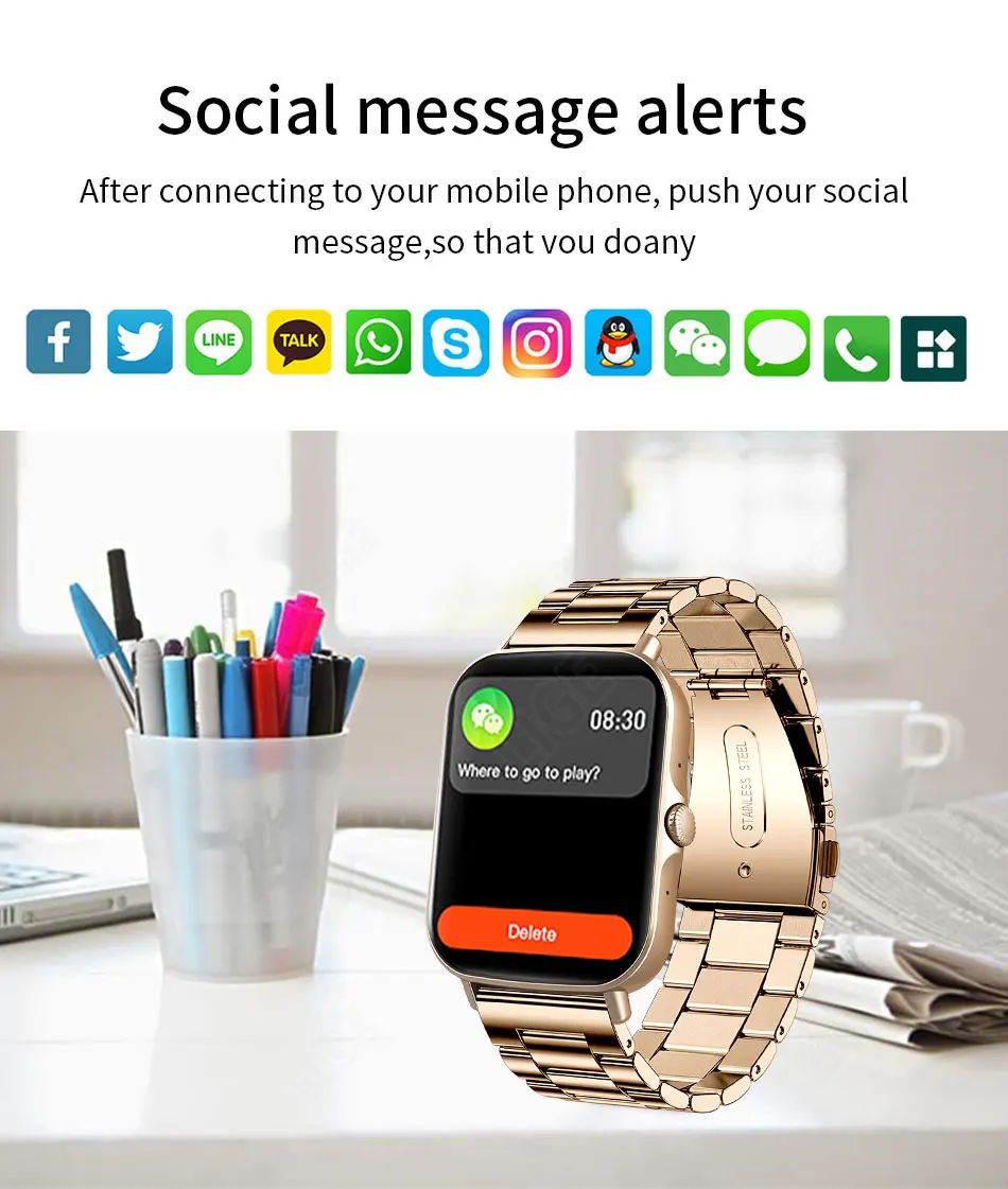 2022 Bluetooth Call Smart Watch Men Multi-Sports Waterproof Temperature Monitor Calories Fitness Clock Smartwatch For Man Women