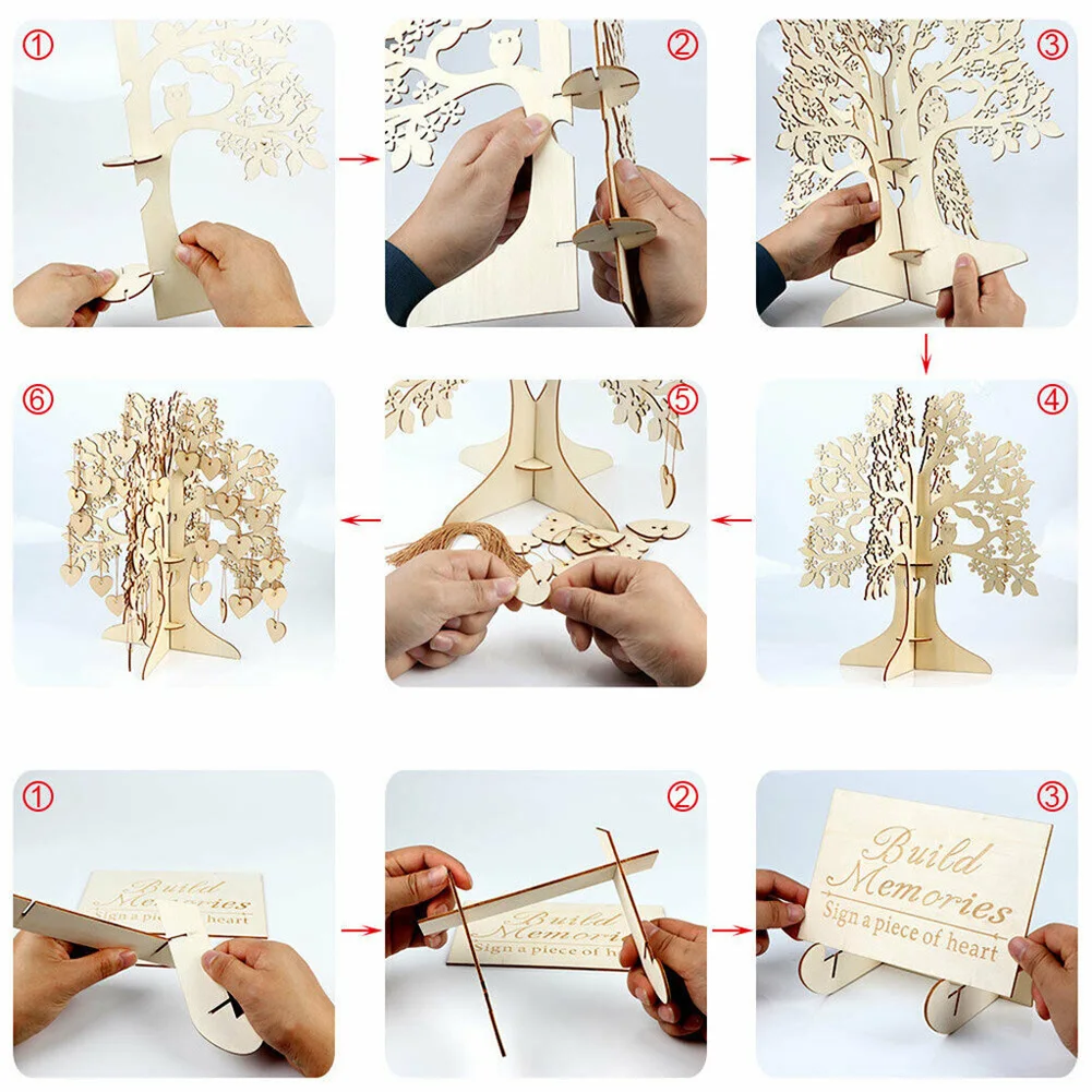 Wedding Guest Book Alternative Wishing Tree Rustic Guest Registry Wedding Reception Decor With 100 Love Pendants Wedding Guest Book
