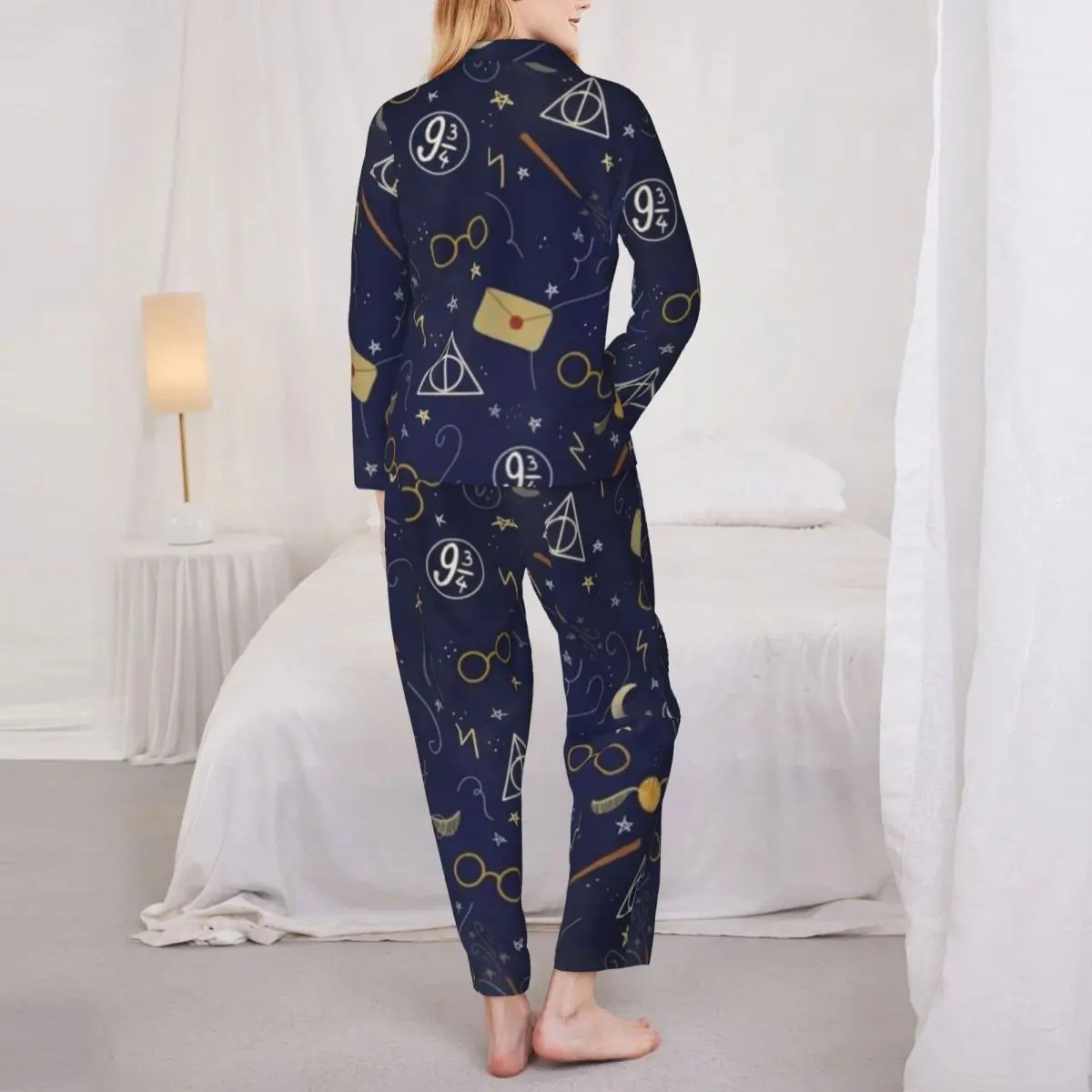 Harry James Potter Women Pajamas 2 Pieces Set Loungewear pyjama pour femme 5