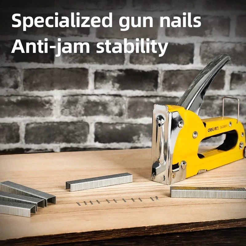 Deli 3-in-1/4-in-1 Staple Gun Kit Heavy Duty Nail Gun U-shape T-shape I-shape Door-shape Staples Nail Home Upholstery Fix Tools