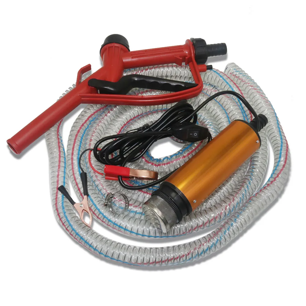 Power Pumps DC 12V/24V Water Pump Refueling Gun Set 4 Meter Hose Stainless Steel Diesel Oil Fuel Pump Accessories pump oil pump,oil transfer pump,electric pump,water transfer pump