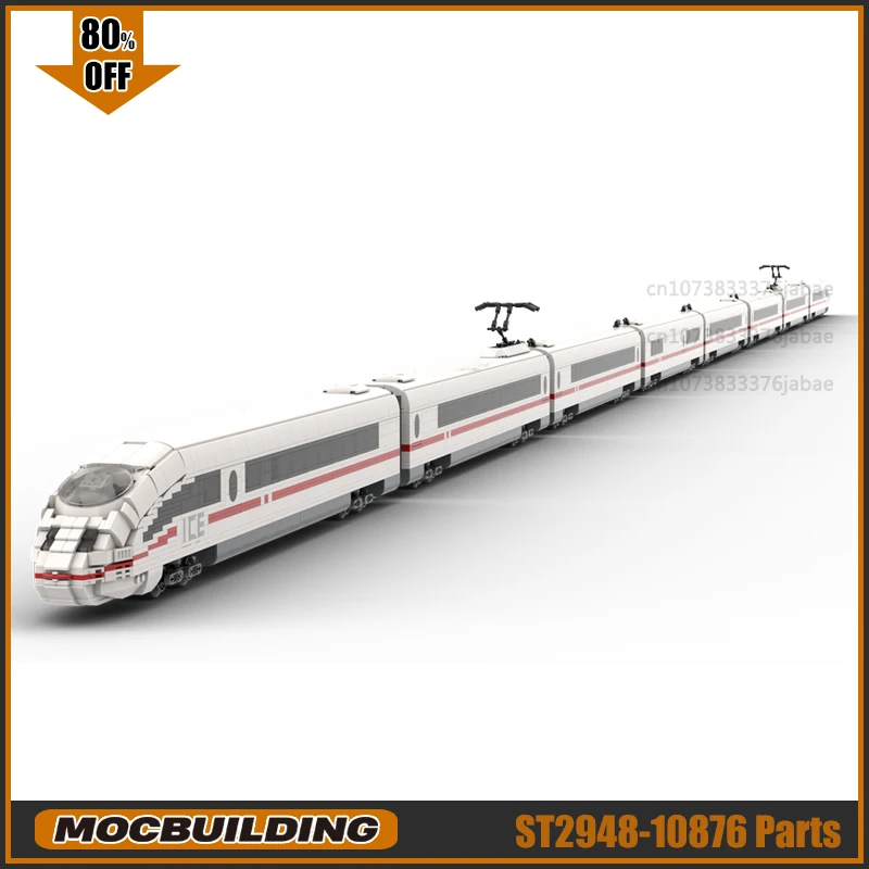 MOC 빌딩 블록 ICE 3 / Br 406 자동차 승객 열차 세트, DIY 조립 기술 벽돌, 기차 도시 모델 디스플레이 장난감 선물, 신제품