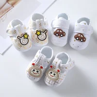 Summer Newborn Baby Boys Girls Cartoon Printing Canvas Shoes Hollow Soft Crib Shoes Infant First Walker Anti Slip Casual Sandals 4