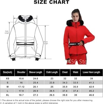 Gsou 2024 New Ski Jacket  Women Thickening Snowboard Female Overalls Winter Windproof Waterproof Breathable Clothing Skiing Coat 6