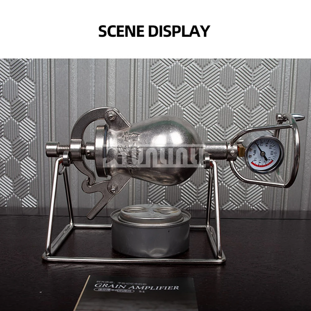 Popcorn Puffing Machine Stainless Steel Popcorn Machine Mini Puffed Rice Corn
