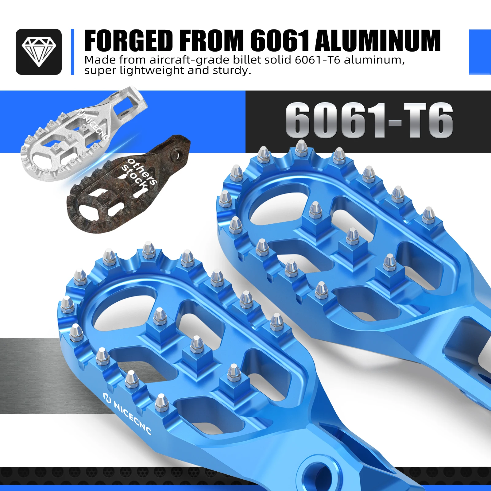 NICECNC Für KTM EXC 300 2024 Geschmiedete Aluminium Fußrasten Fußrasten Montage Pins Für KTM EXC-F 350 SXF 450 Husqvarna TE300 GasGas EC300 – Detail 6