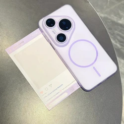 Translucent Soft Shell Magnetic Charging Anti - Fall Shockproof Case for HUAWEI Pura 90S Pro (Magnetic purple)