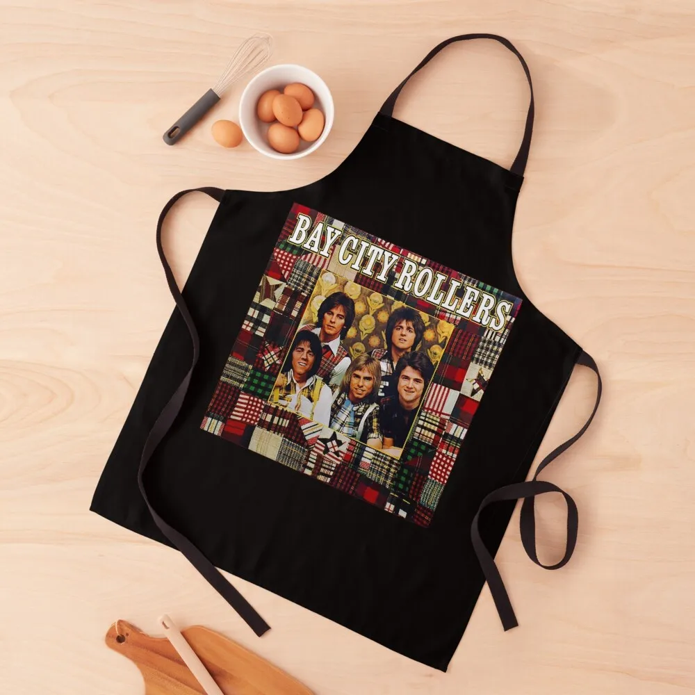 

Bay City Rollers Apron Kitchen Handle For Women Chef Accessories Apron