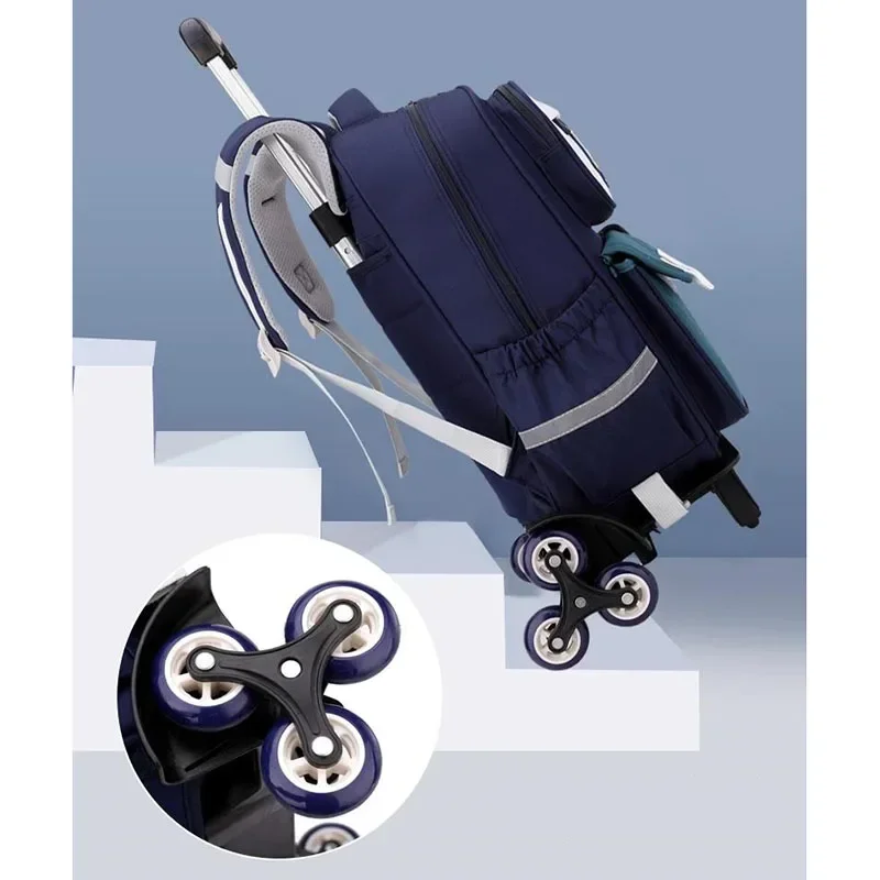 New Mochilas Escolares School Backpack Rolling Back Pack Wheeled Bagpack Kids Trolley School Bag for GirlsTravel Luggage Bolsa