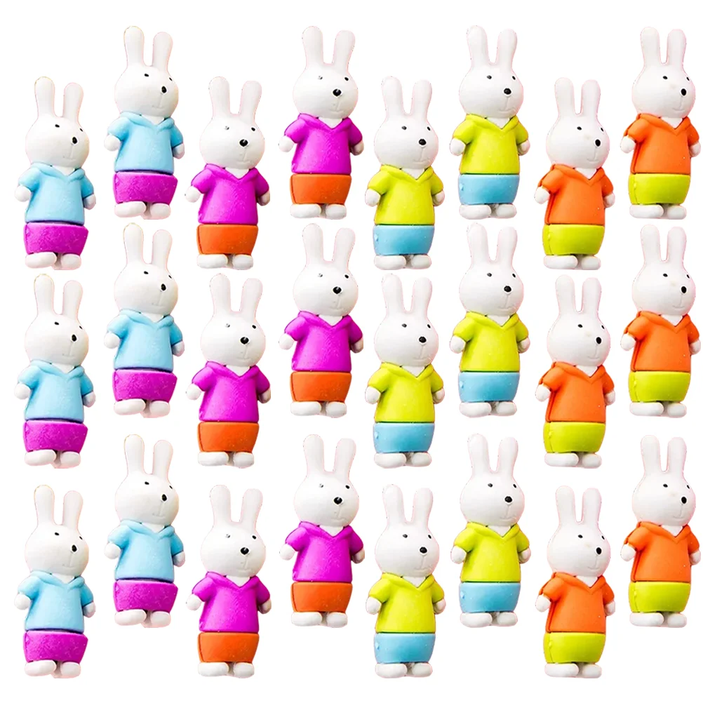 

36 Pcs Rabbit Eraser Fun Erasers for Students Bulk Small Kids Puzzle Classroom Prizes Party Favors