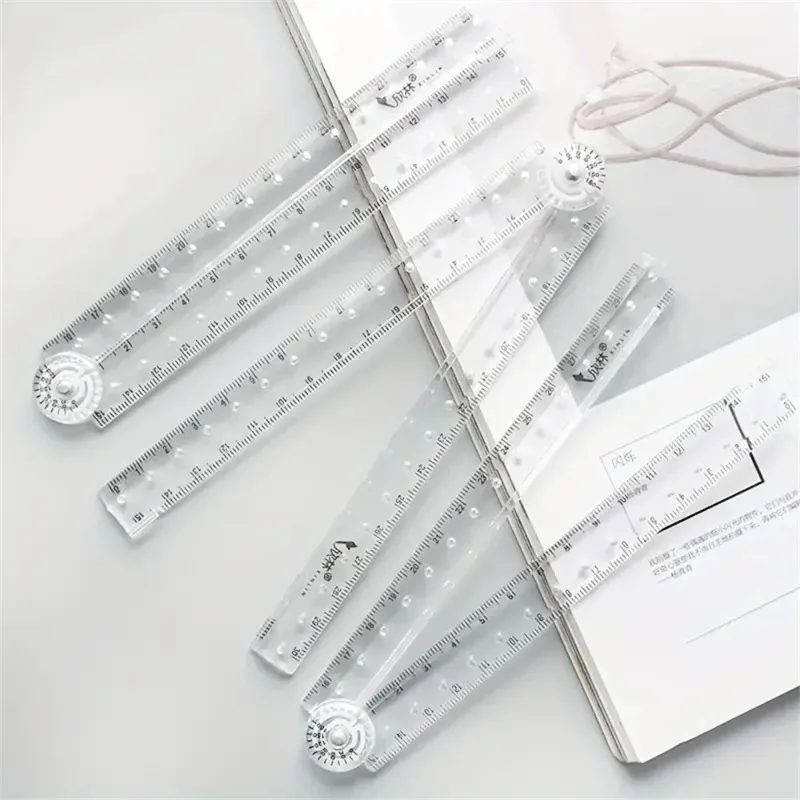 Acrylic Folding Ruler 1pc Ideal for School & Office Needs