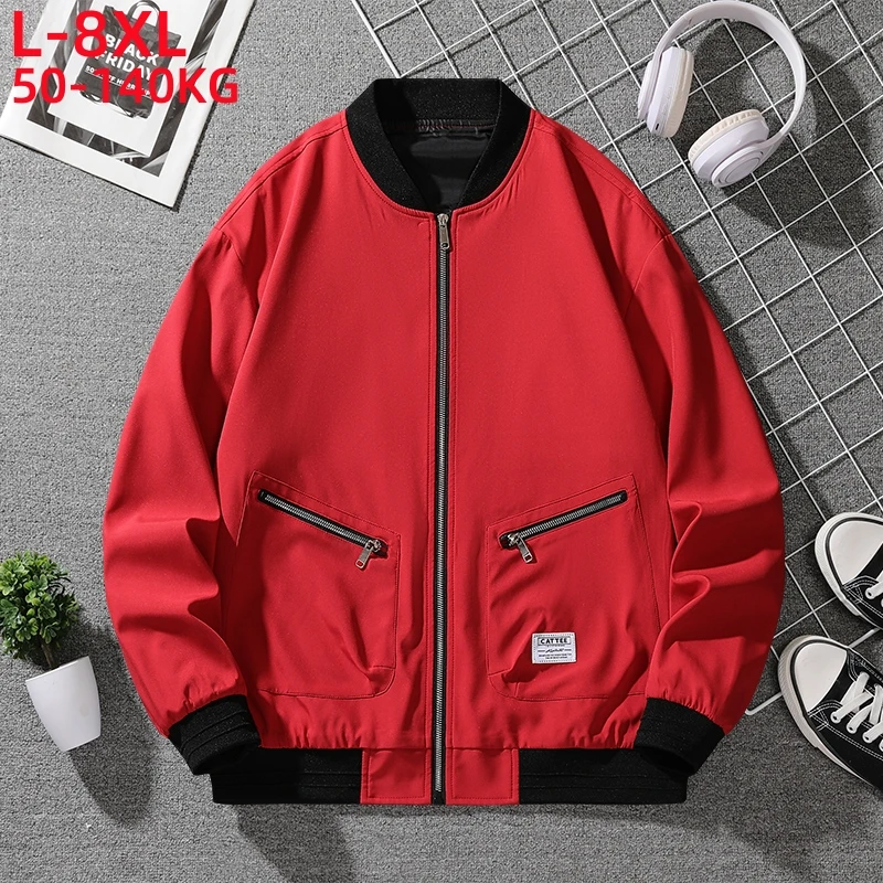 

Large Size 8xl Windbreakers Streetwear Jackets Men Outwear Plus 6xl 7xl Sportswear Coat Male Baseball Bomber Jacket Men Clothing