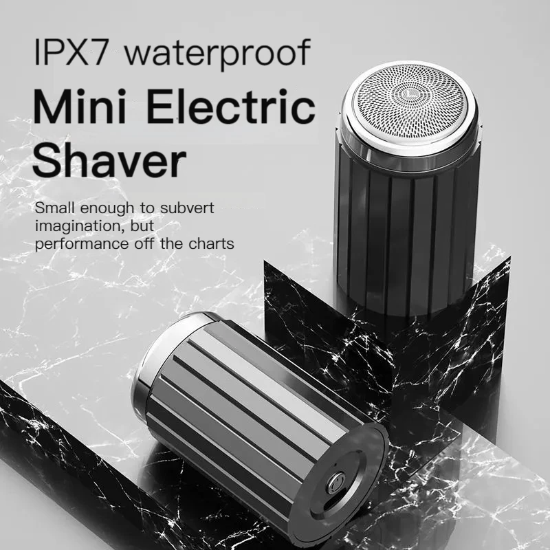 Mini Electric Shaver Men's Portable Electric Razor Washable Beard Trimmer USB Car Rechargeable Shaver Face Full Body Shave