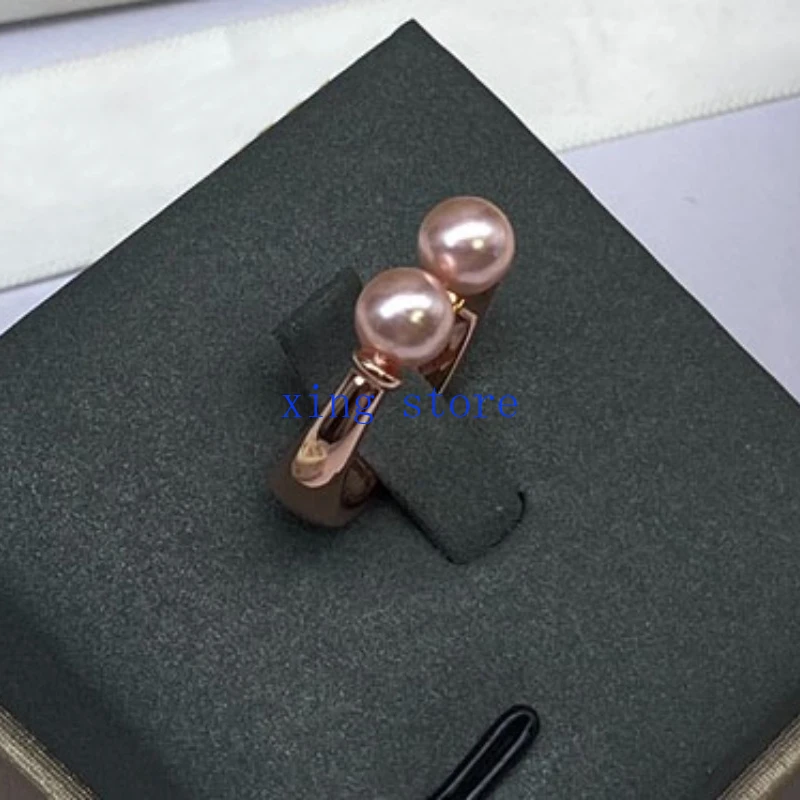 2024 Fashion New Sweet and Romantic Simulated Pearl Inlaid Round Women's Ring